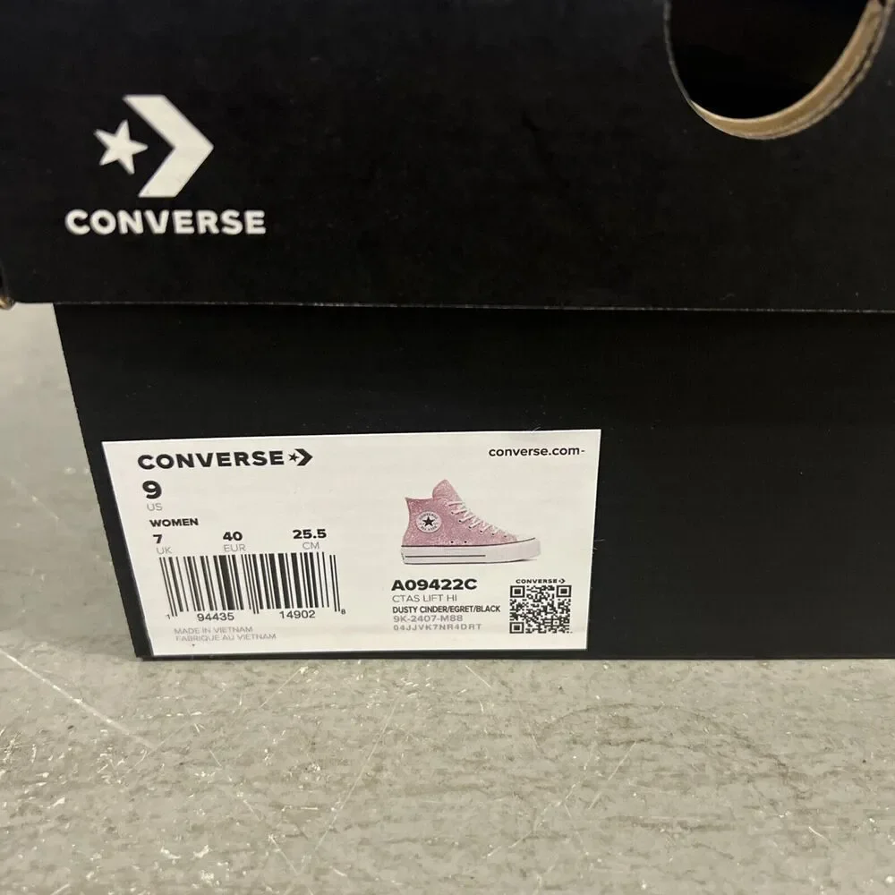 Converse Women’s Size 9 Dusty‎ Cinder Egret Black A09422C